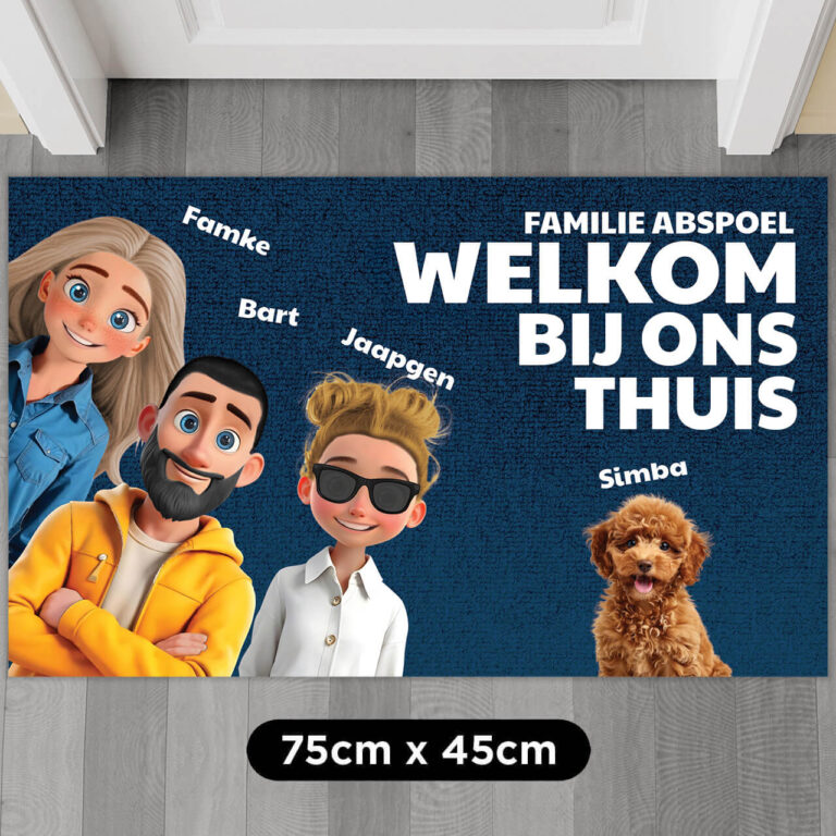 Gepersonaliseerde deurmat - Thuis, maar leuk