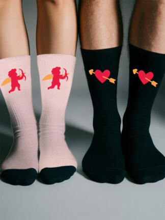 2x Sokken - Dubbel zoveel liefde ❤️ (een maat past iedereen)