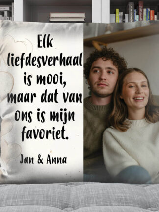 Gepersonaliseerd kussen - Onze liefde