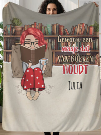 Gepersonaliseerde deken voor boekenliefhebbers