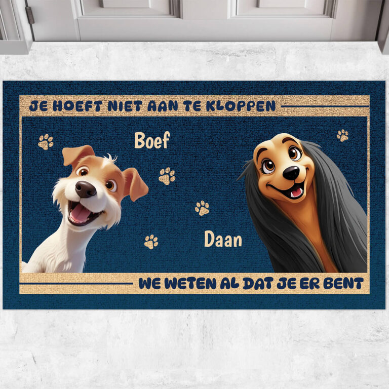 Gepersonaliseerde deurmat - Je hoeft niet aan te kloppen